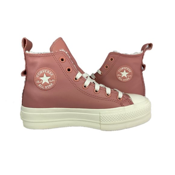 Converse Shoes - Converse Chuck Taylor All Star Lift Platform High Cozy Rust Pink